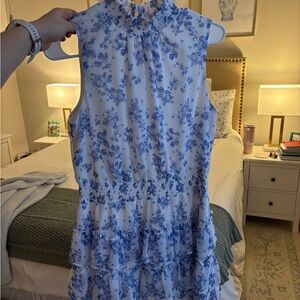 1. State Blue Floral Midi Dress